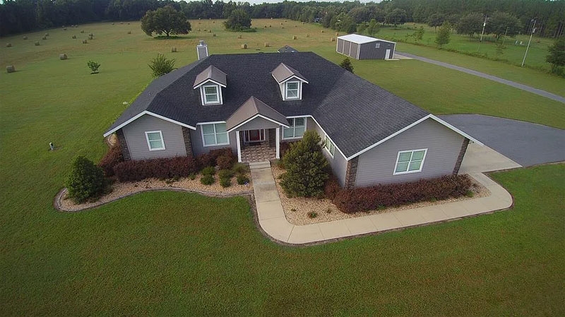 Aerial view of home